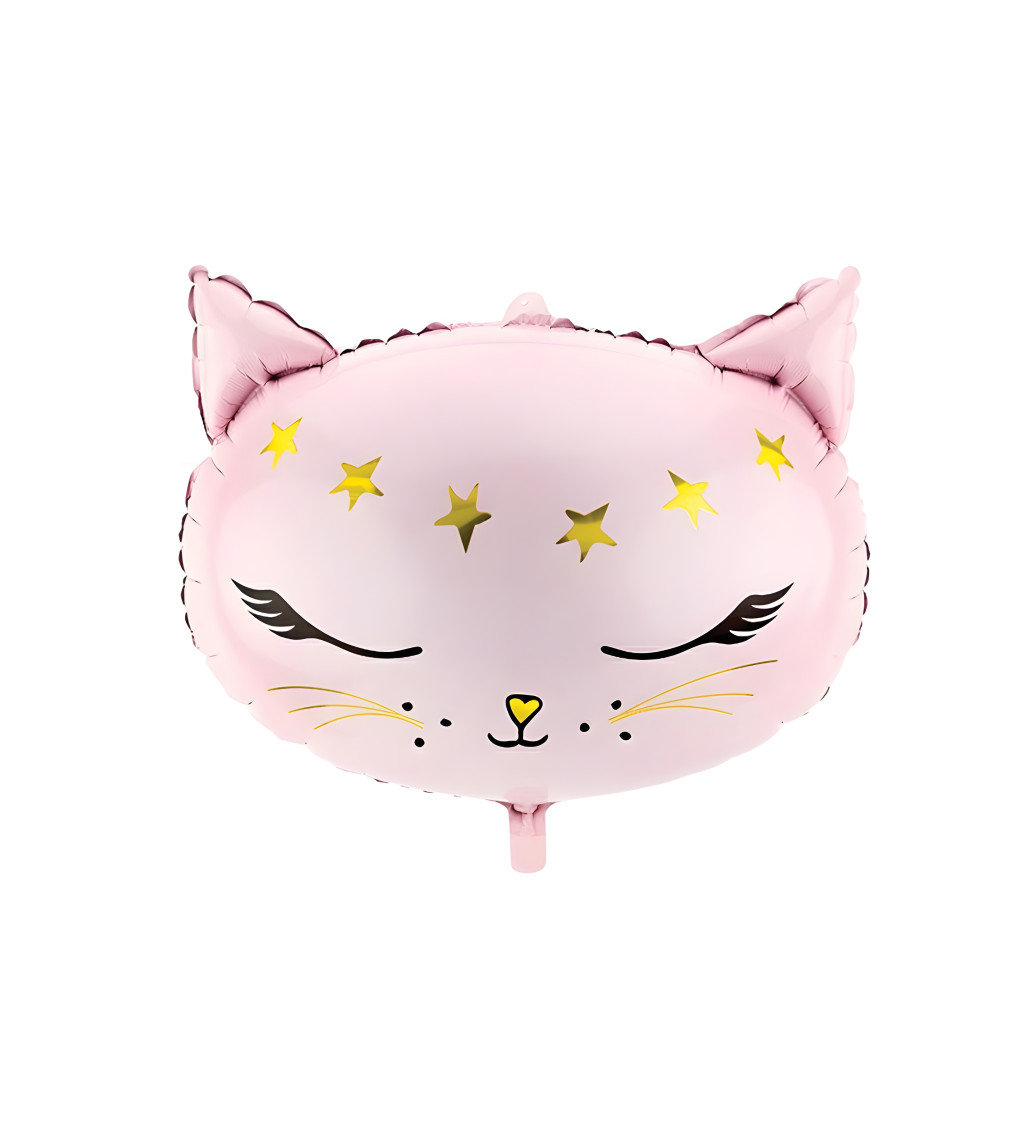 Fólia lufi - Rózsaszín macska