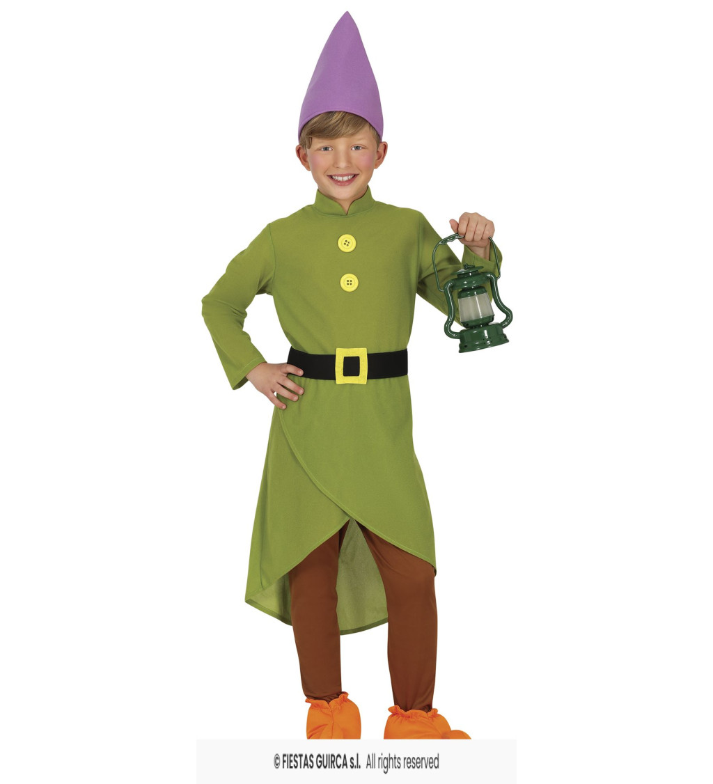 Gyermek zöld törpe jelmez