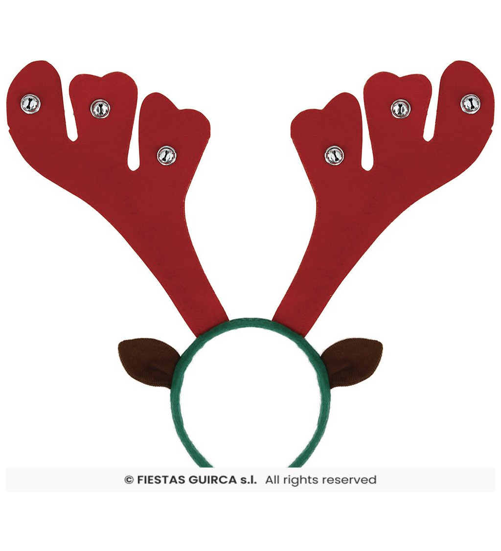 Rénszarvas fejpánt harangokkal