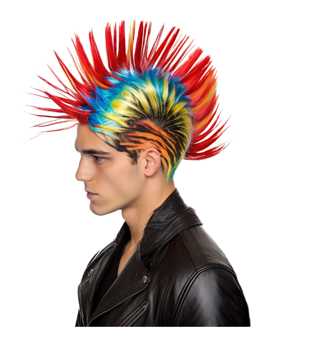 Férfi paróka – punk, színes