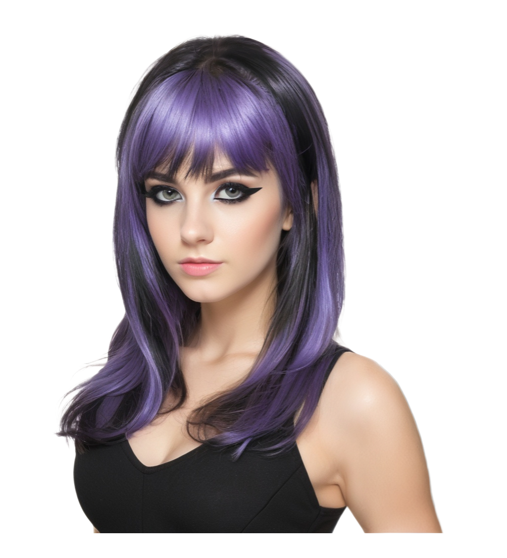 Női paróka – lila melír