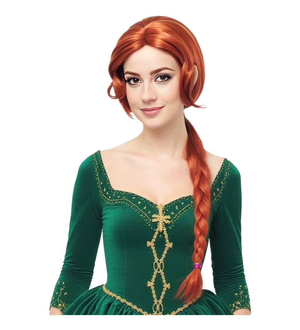 Női paróka – zöld hercegnő