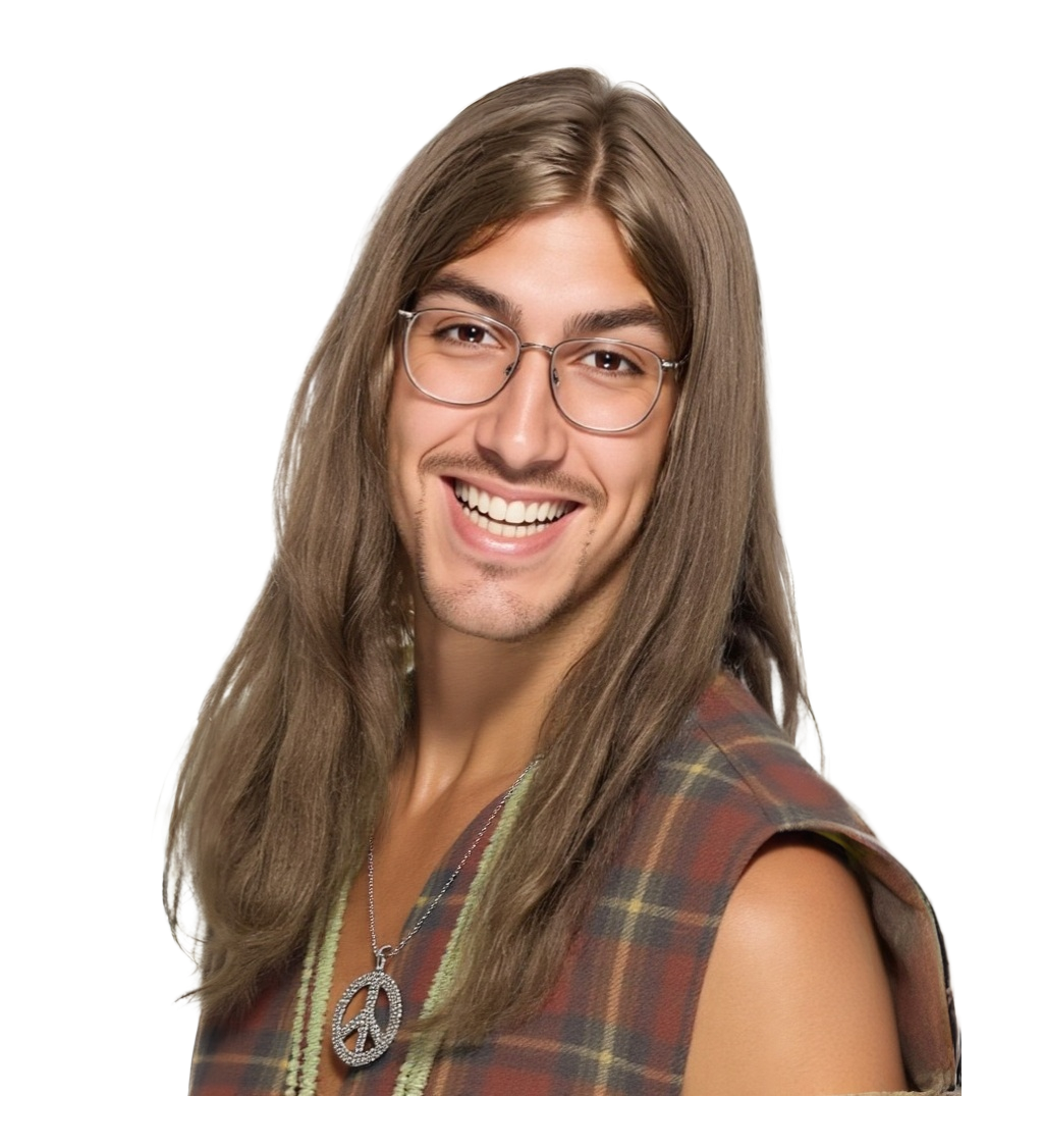 Férfi paróka – 80-as évek hippie férfi