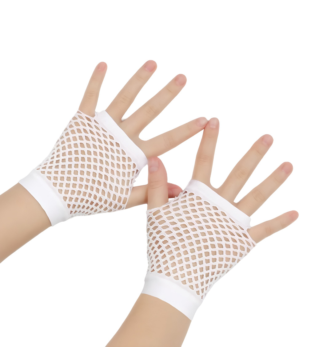 Rövid hálós kesztyű – fehér
