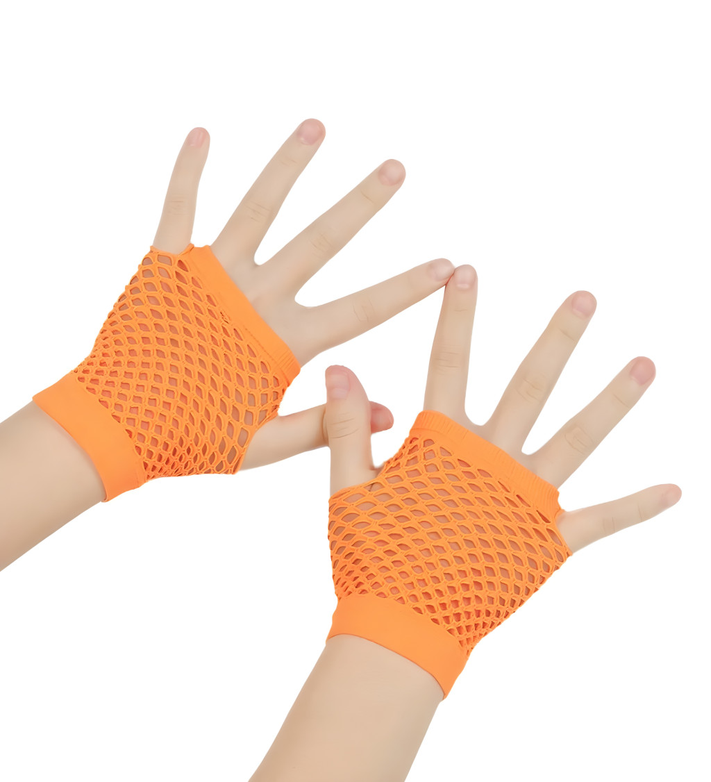 Rövid hálós kesztyű – narancssárga