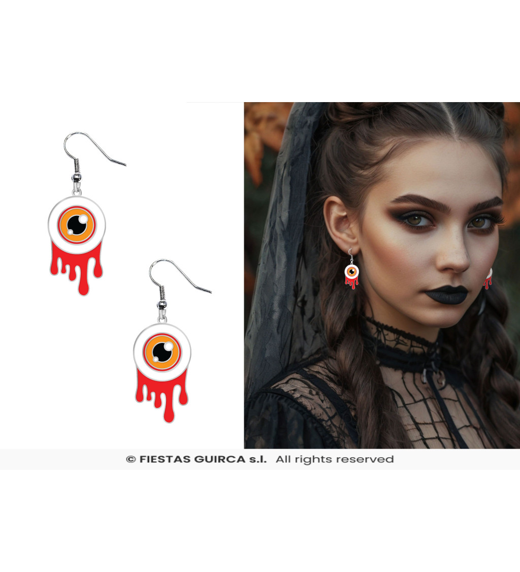 Véres szem fülbevalók