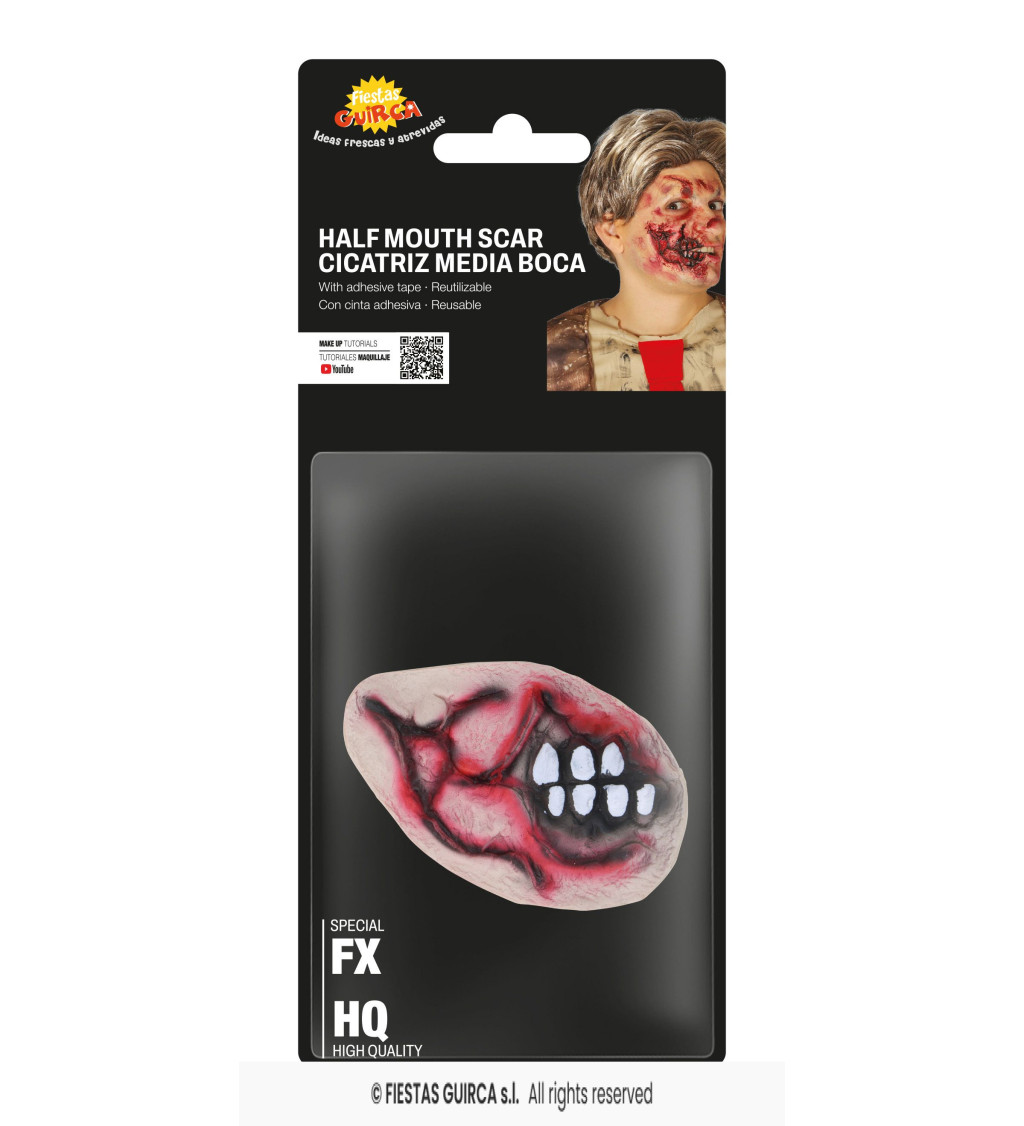 Latex sebhely – fél arc