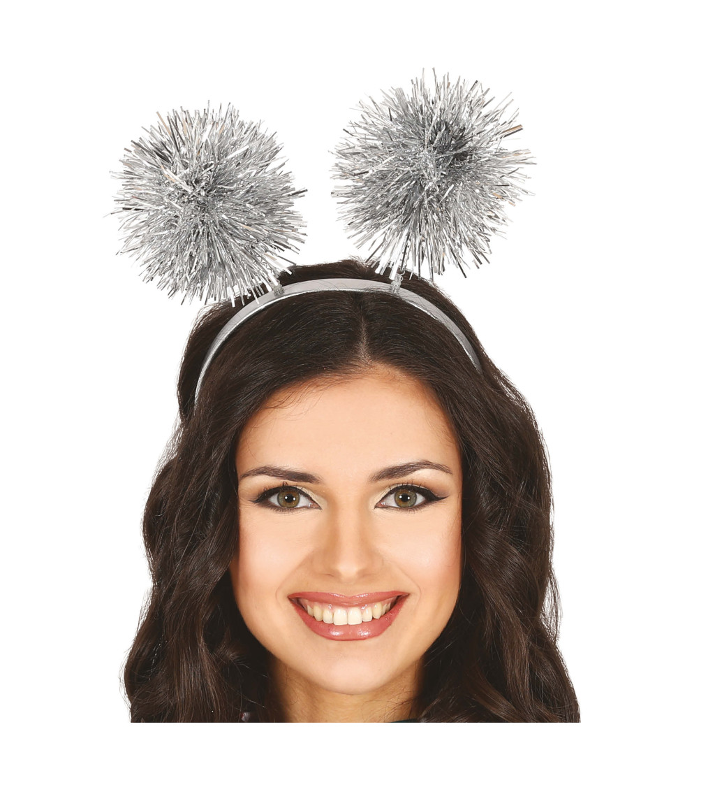 Ezüst rojtos fejpánt