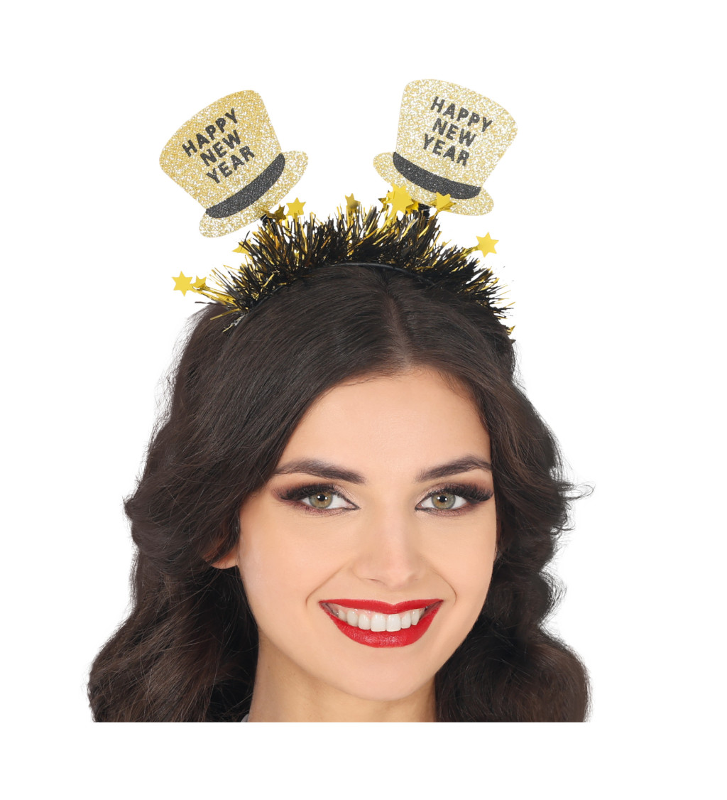 „Happy New Year” kis kalapos fejpánt