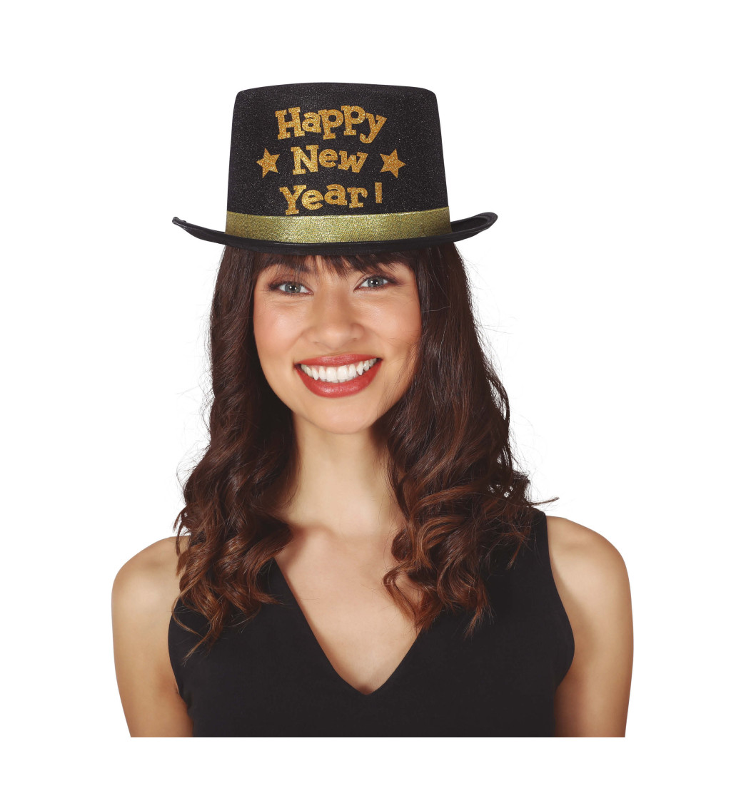 „Happy New Year” fekete cilinder