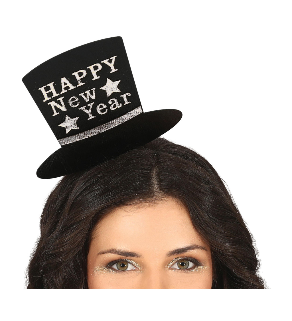 Ezüst „Happy New Year” fejpánt