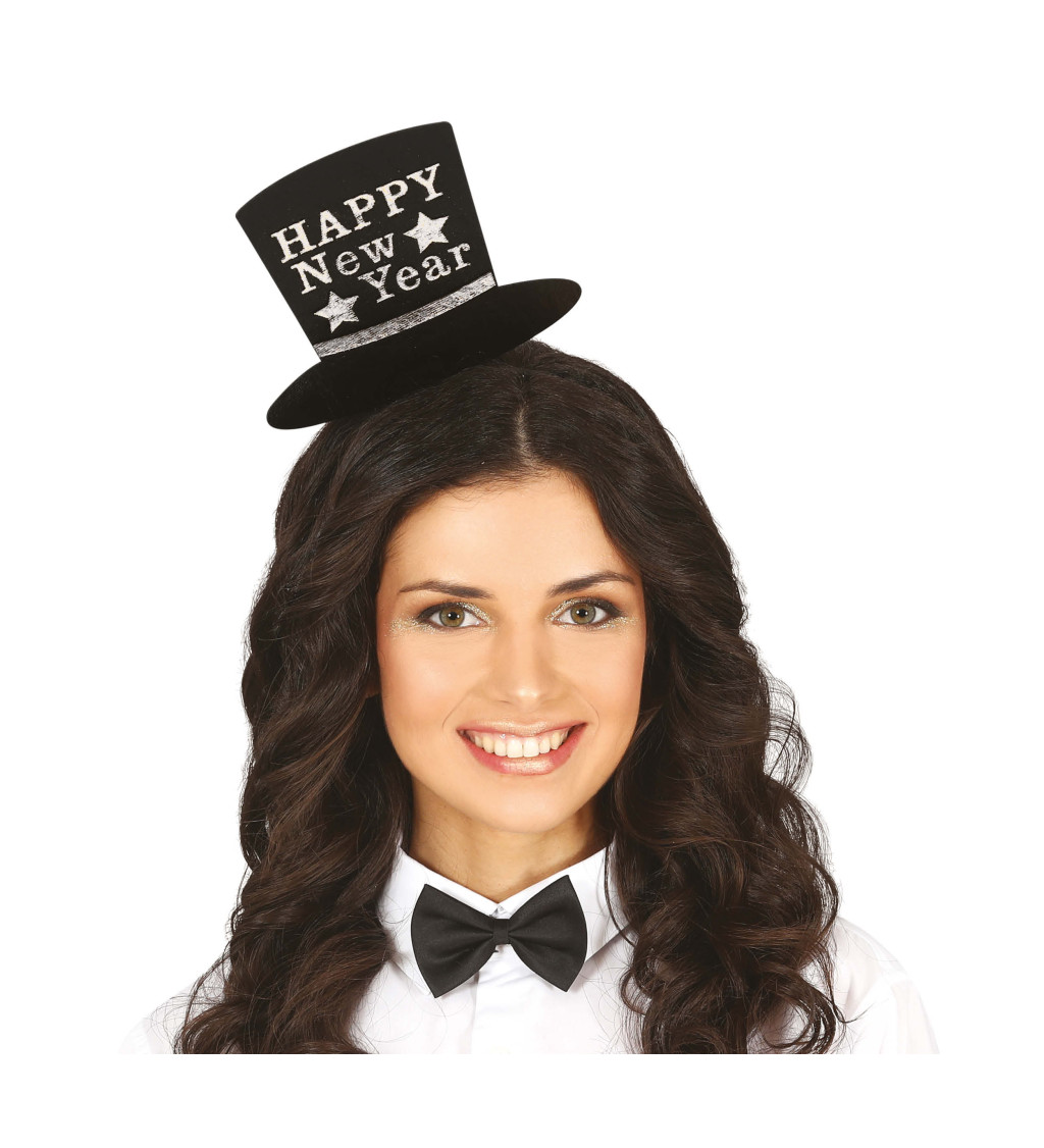 Ezüst „Happy New Year” fejpánt