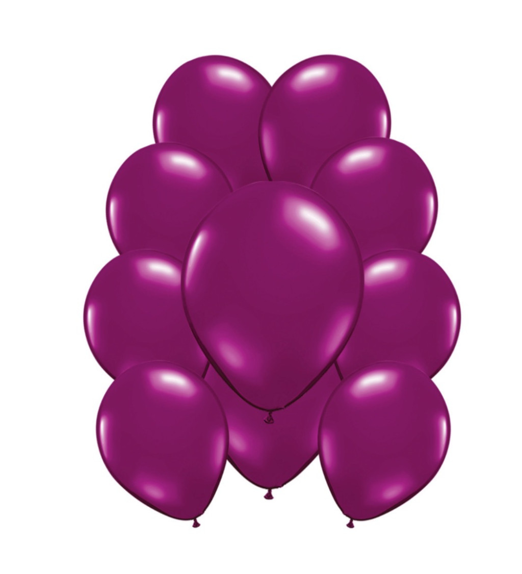 Fém latex léggömbök - Burgundy