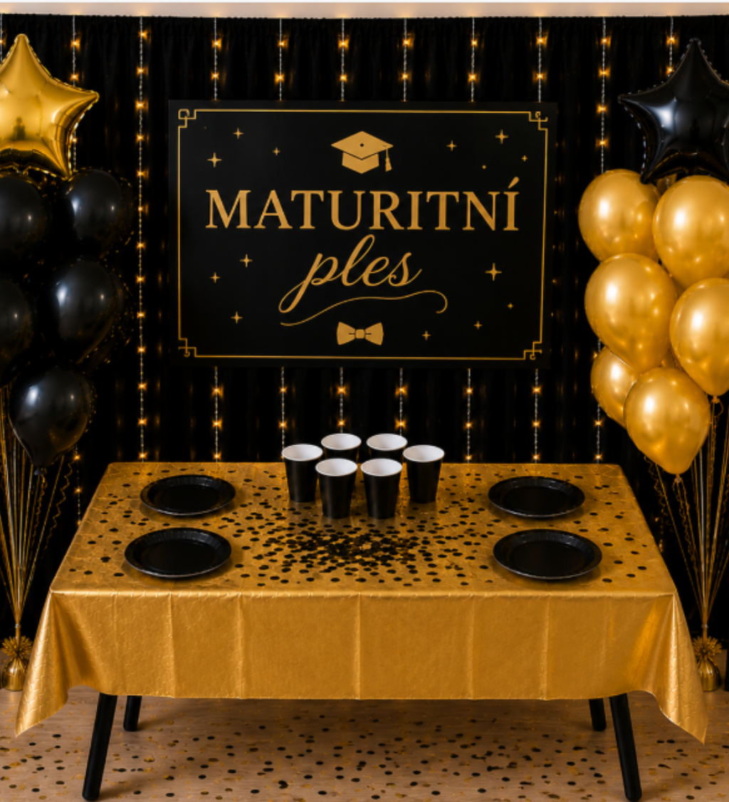Fekete‑arany party szett