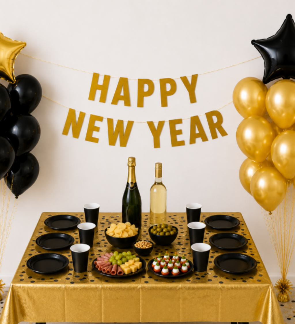 Fekete‑arany party szett