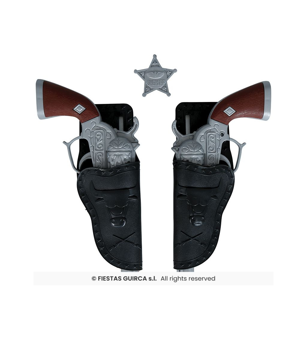 Cowboy pisztolyok tokkal – 2 db