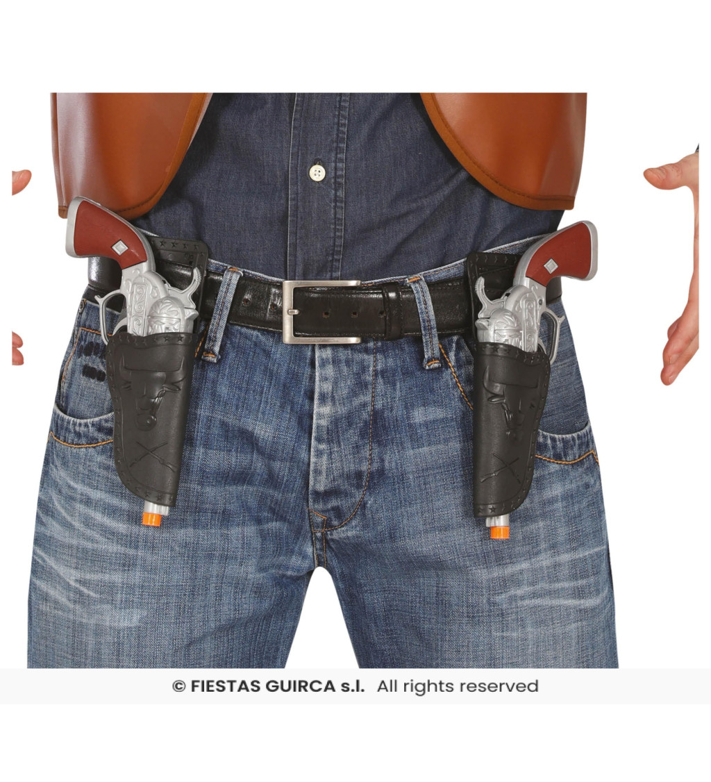 Cowboy pisztolyok tokkal – 2 db