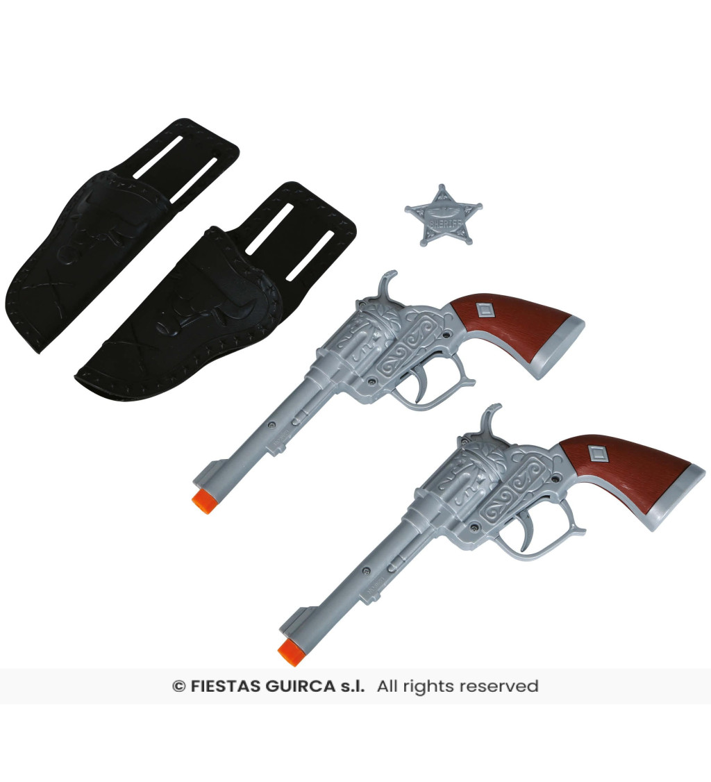 Cowboy pisztolyok tokkal – 2 db