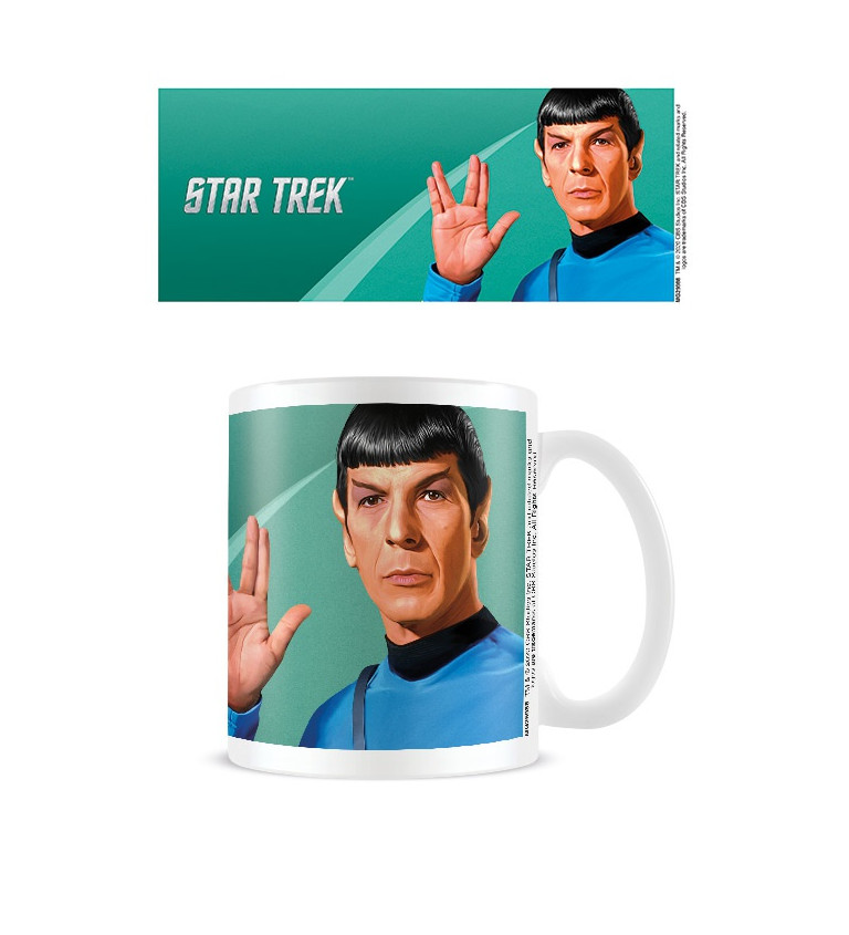 Star Trek kerámia bögre (Spock zöld)