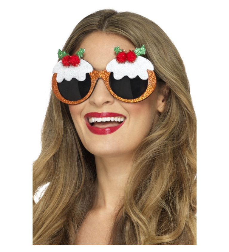 Vicces szemüveg - karácsonyi puding