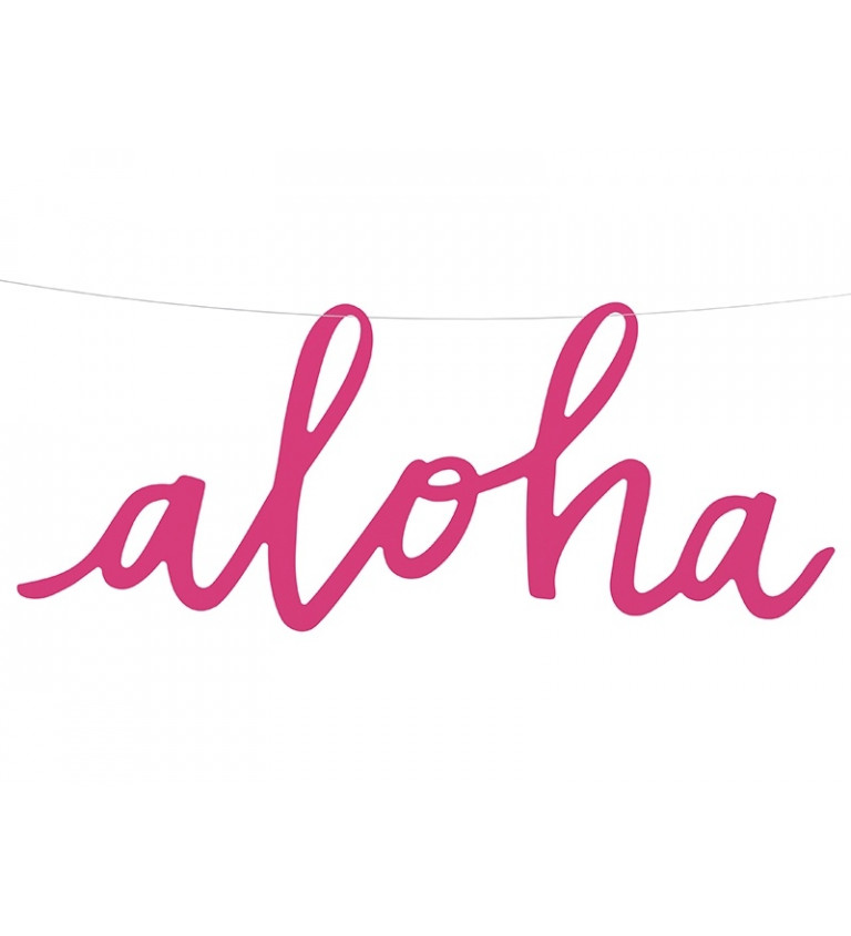 Girland felirat Aloha - rózsaszín