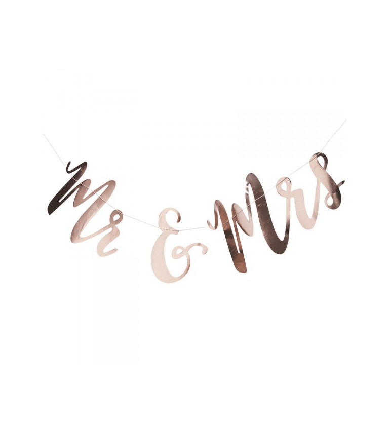 Garland - Mr & Mrs rose gold