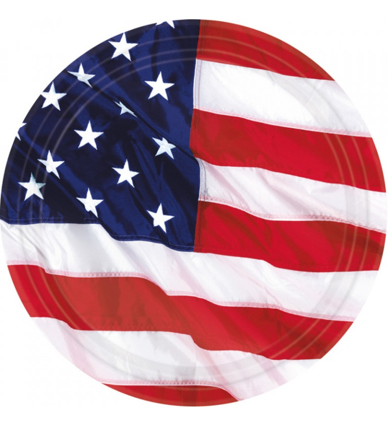 Tányér - USA zászló