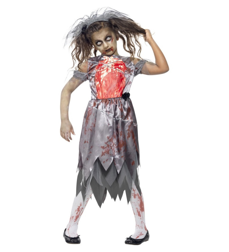 Gyermek zombi jelmez - menyasszony