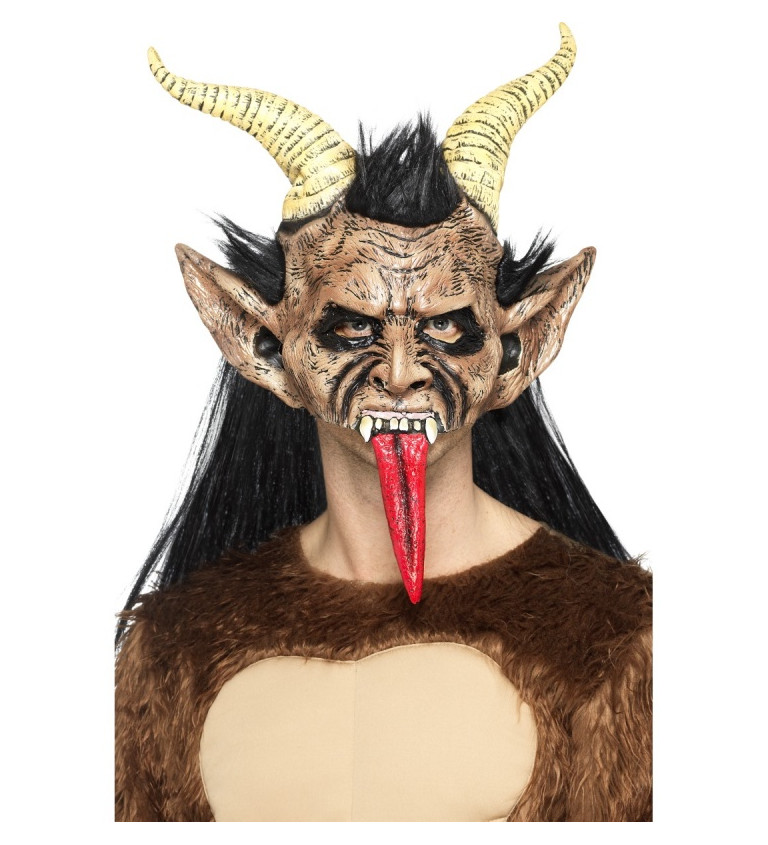 Ördög Krampus maszk