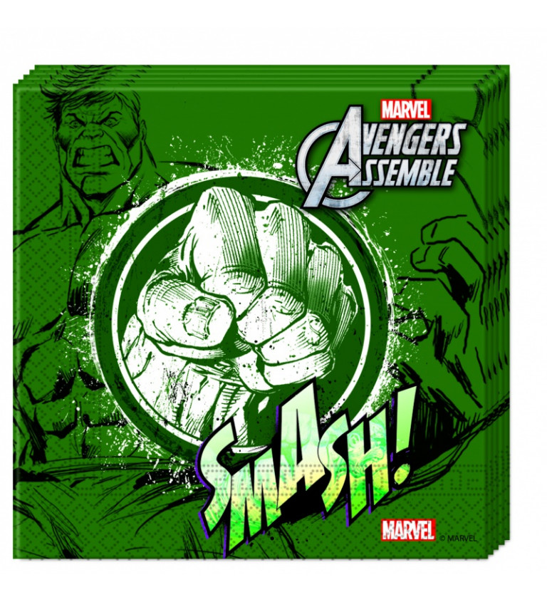 Papírszalvéták Bosszúállók - Hulk