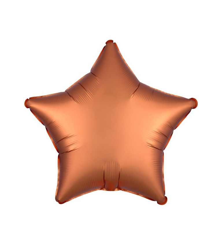 Csillag fólia léggömb narancssárga