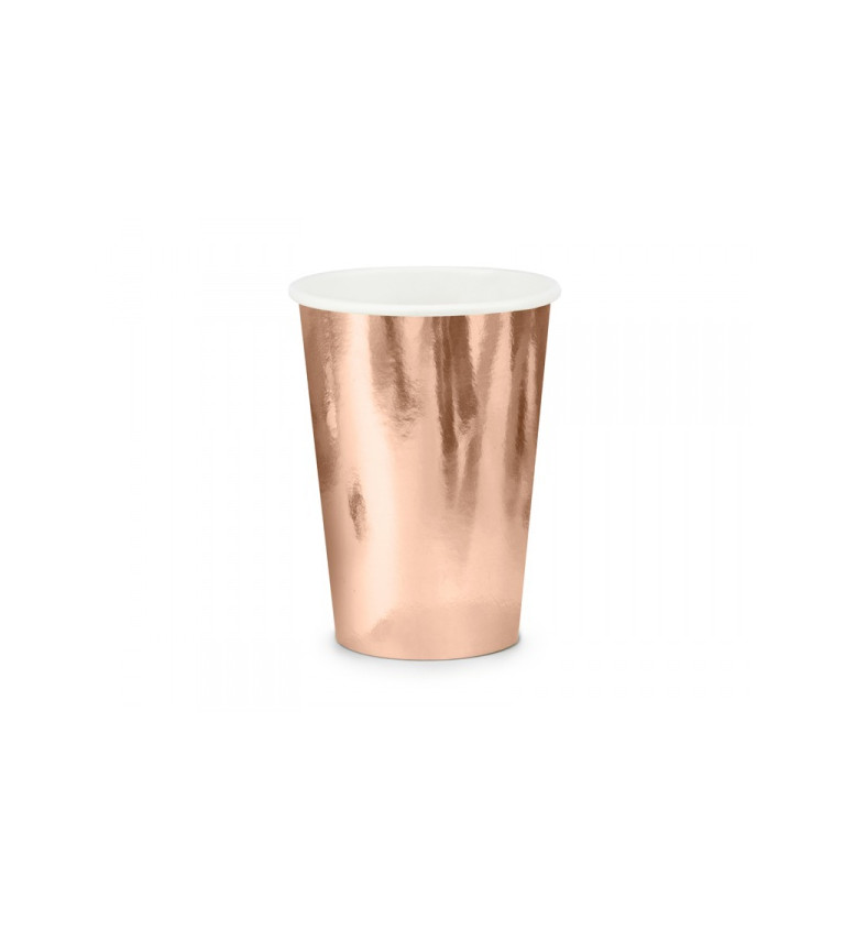 Cup rose gold - holografikus 6 db