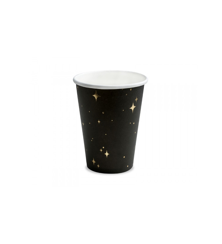 Fekete poharak arany csillagokkal