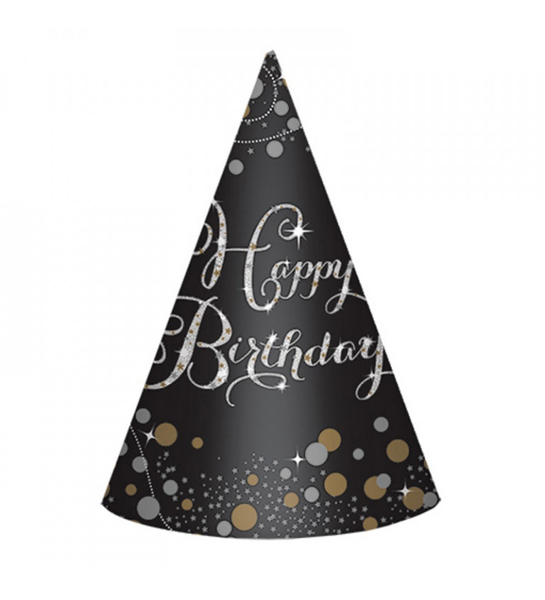 Arany party kalapok Happy Birthday