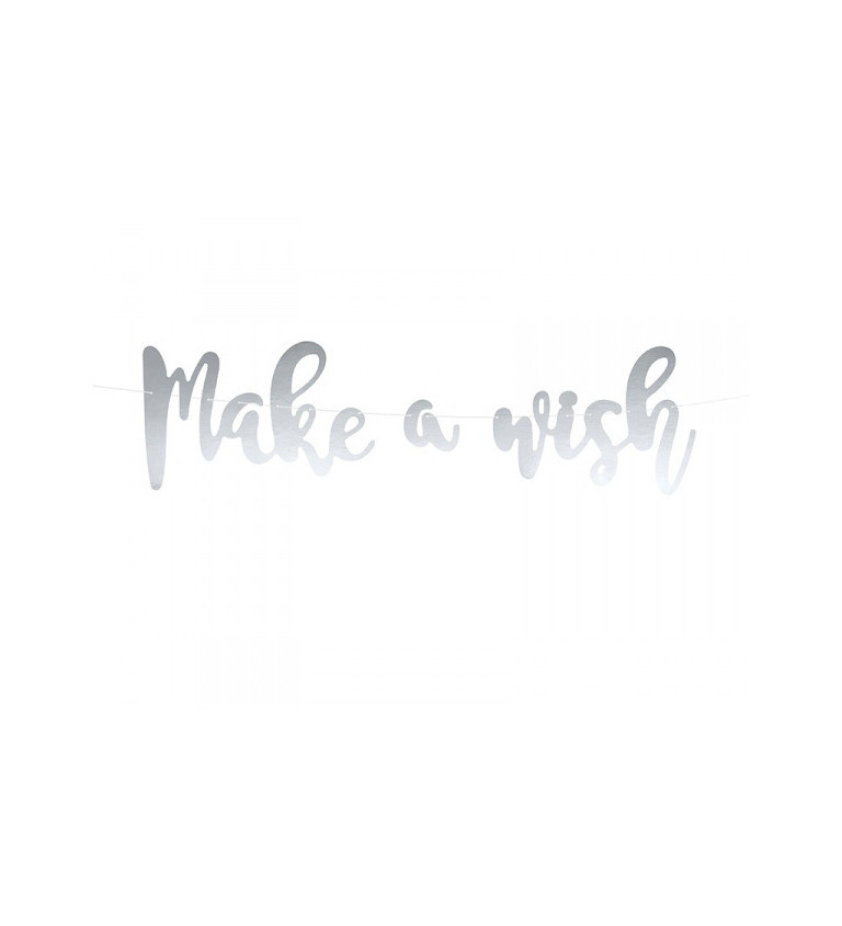 Ezüst felirat Make a wish