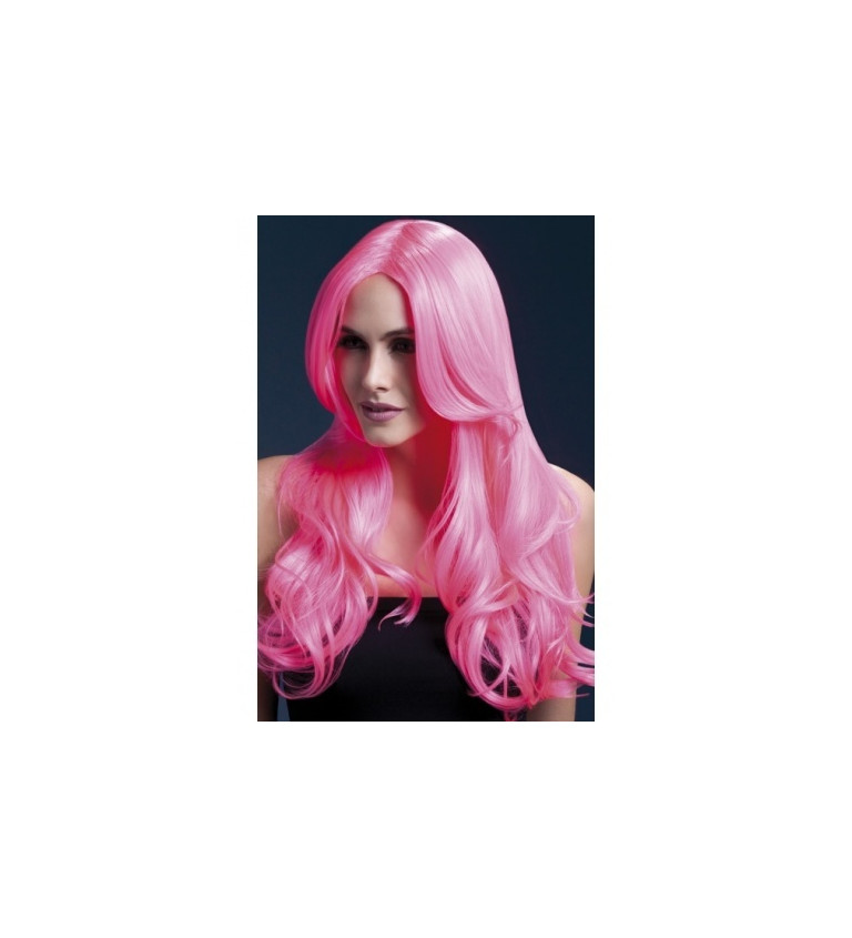Deluxe Paróka Khloe - neon rózsaszín