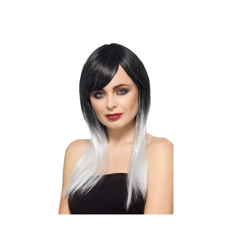 Wig Ombre deluxe - fekete-szürke