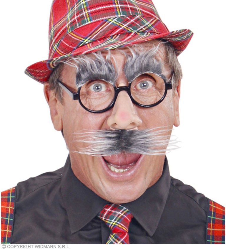 Vicces bajuszos szemüveg