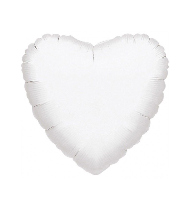 Fólia léggömb - Fehér szív