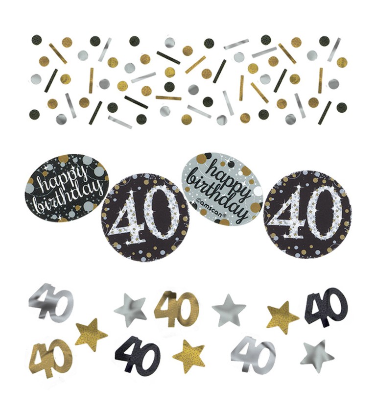 Arany születésnapi konfetti 40 év