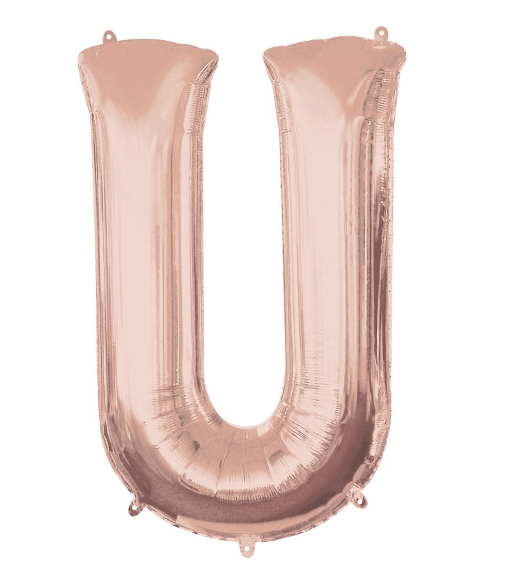 Rózsaszín-arany fólia U-lufi
