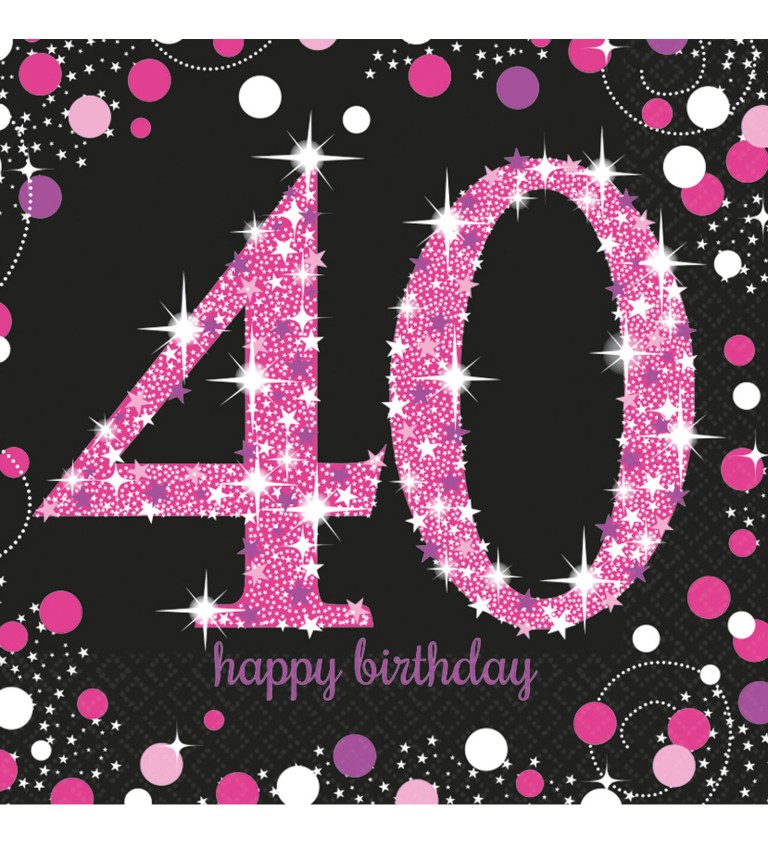 Rózsaszín szalvéta 40