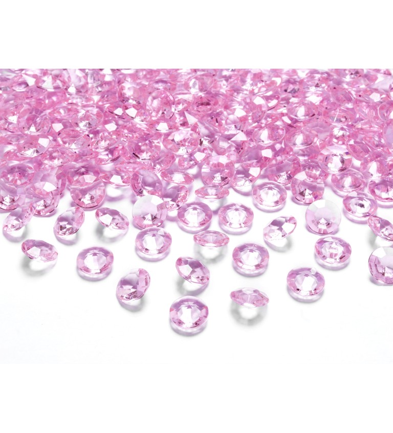 Konfetti - világos rózsaszín gyémántok