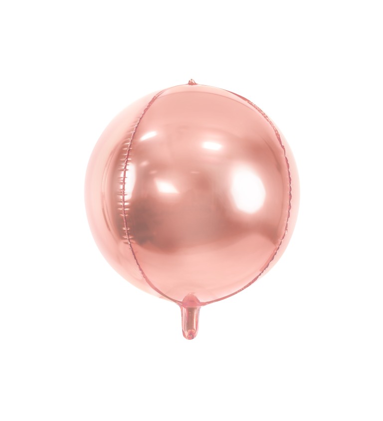 Fólia léggömb - rózsaszín-arany labda