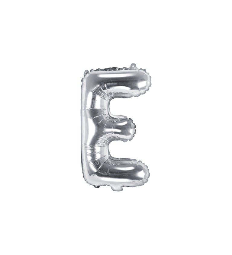 Ezüst fólia léggömb E betű