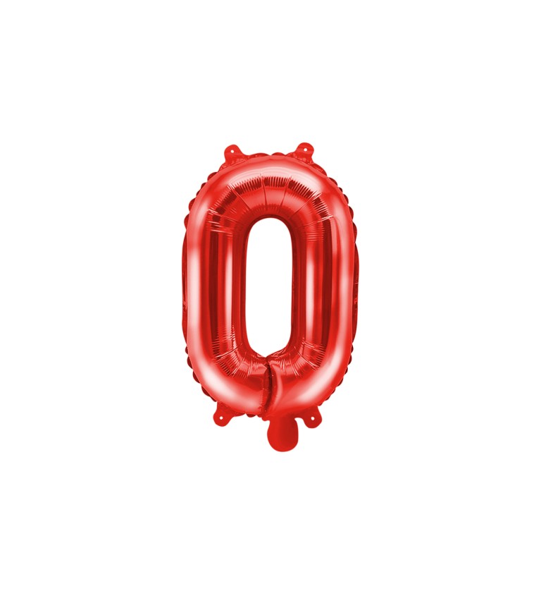 Fólia léggömb ''O'' betű, 35cm, piros