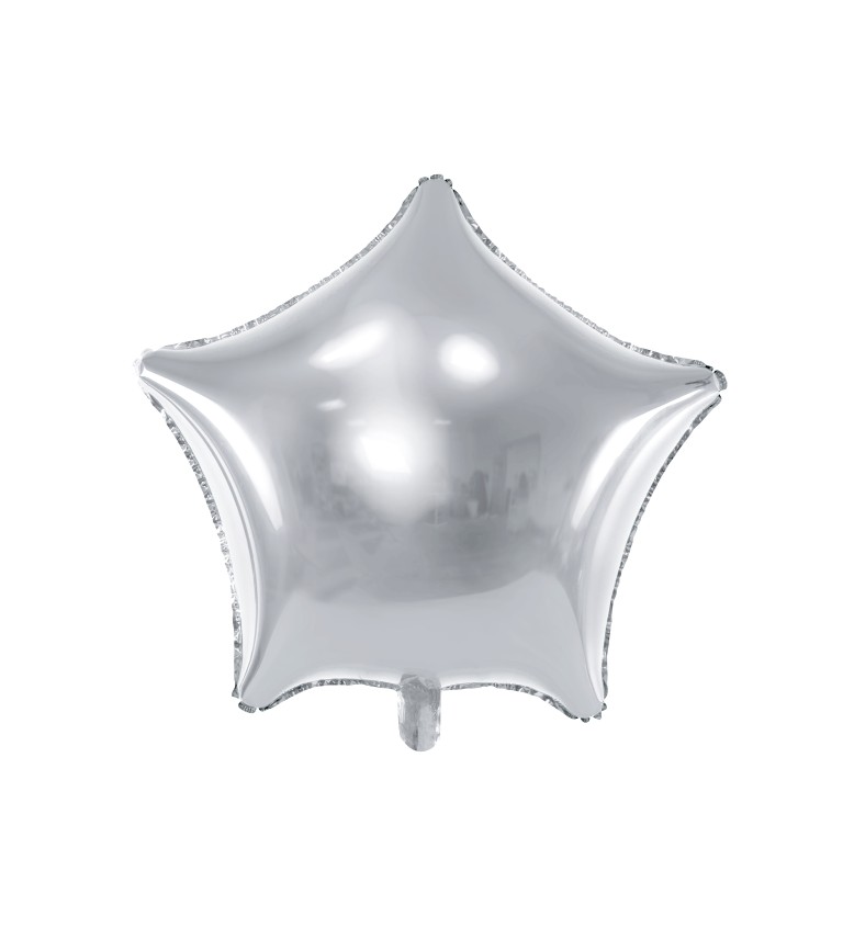 Fólia léggömb csillag - ezüst