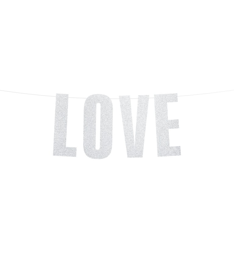 Ezüst banner Love
