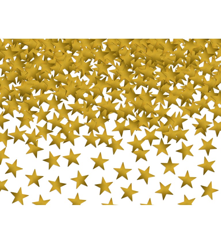 Dekoráció - konfetti arany csillagok