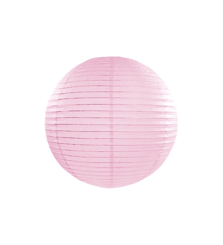 Világos rózsaszín lámpás - gömb 20 cm